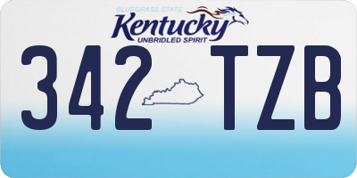 KY license plate 342TZB
