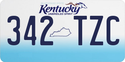KY license plate 342TZC