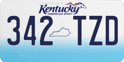 KY license plate 342TZD