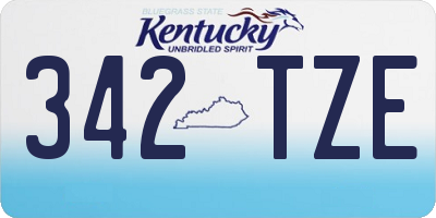 KY license plate 342TZE