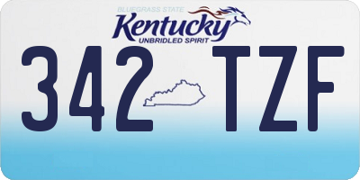 KY license plate 342TZF
