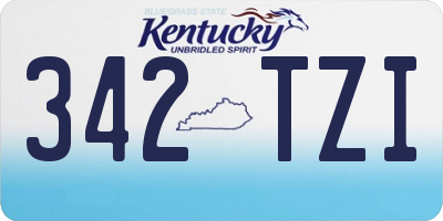 KY license plate 342TZI