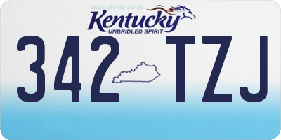 KY license plate 342TZJ