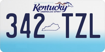 KY license plate 342TZL