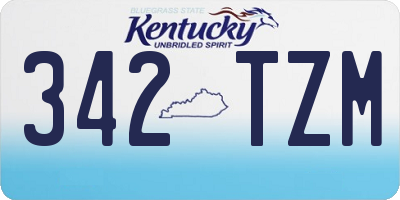 KY license plate 342TZM