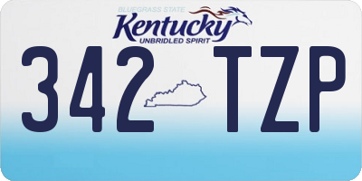 KY license plate 342TZP