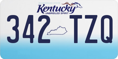 KY license plate 342TZQ