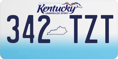 KY license plate 342TZT