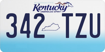KY license plate 342TZU