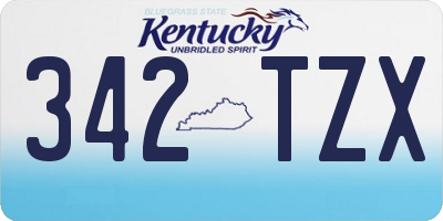 KY license plate 342TZX