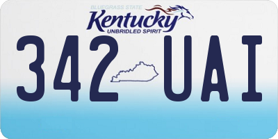 KY license plate 342UAI