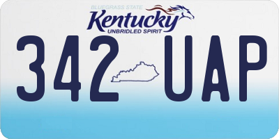 KY license plate 342UAP