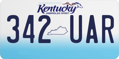 KY license plate 342UAR