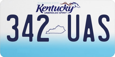 KY license plate 342UAS