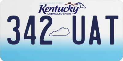 KY license plate 342UAT