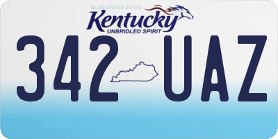 KY license plate 342UAZ