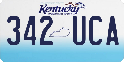KY license plate 342UCA