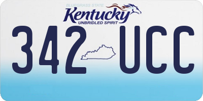 KY license plate 342UCC