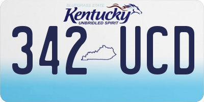 KY license plate 342UCD