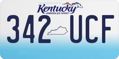 KY license plate 342UCF