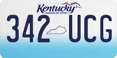 KY license plate 342UCG