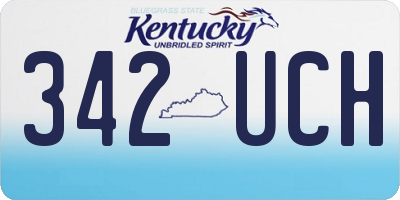 KY license plate 342UCH
