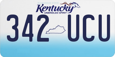 KY license plate 342UCU