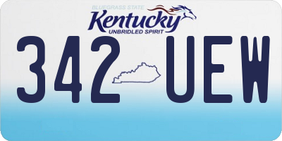 KY license plate 342UEW