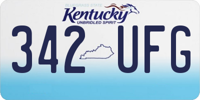 KY license plate 342UFG