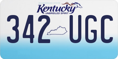 KY license plate 342UGC