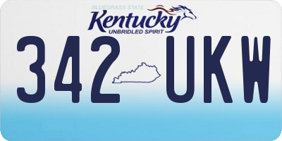 KY license plate 342UKW