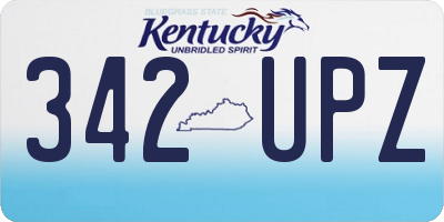 KY license plate 342UPZ