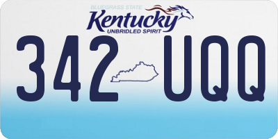 KY license plate 342UQQ