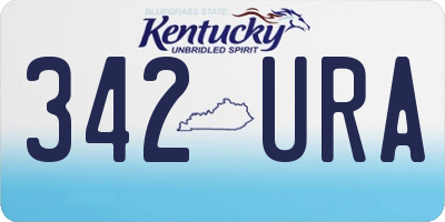 KY license plate 342URA