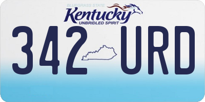 KY license plate 342URD