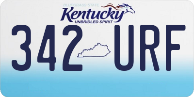 KY license plate 342URF