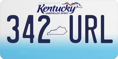 KY license plate 342URL