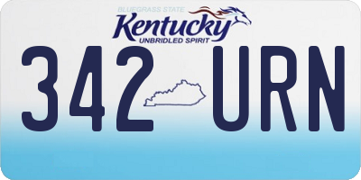 KY license plate 342URN