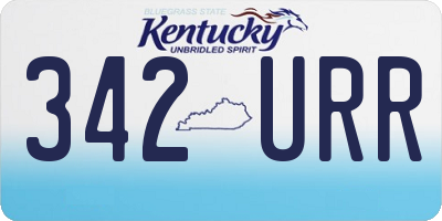 KY license plate 342URR