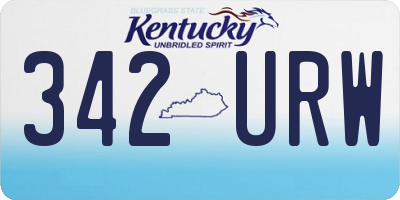 KY license plate 342URW