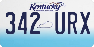 KY license plate 342URX