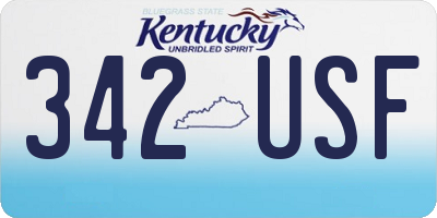 KY license plate 342USF