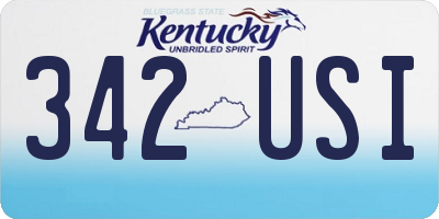 KY license plate 342USI