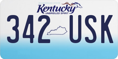 KY license plate 342USK