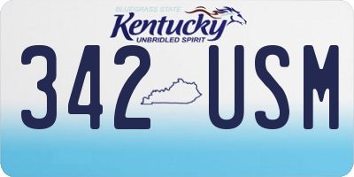 KY license plate 342USM