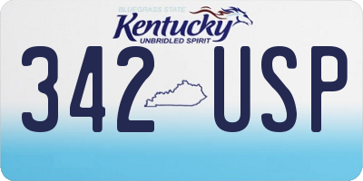 KY license plate 342USP