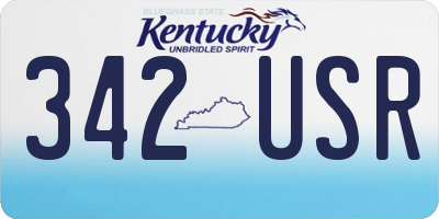KY license plate 342USR