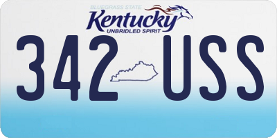KY license plate 342USS