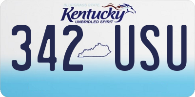 KY license plate 342USU