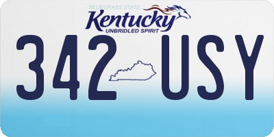 KY license plate 342USY